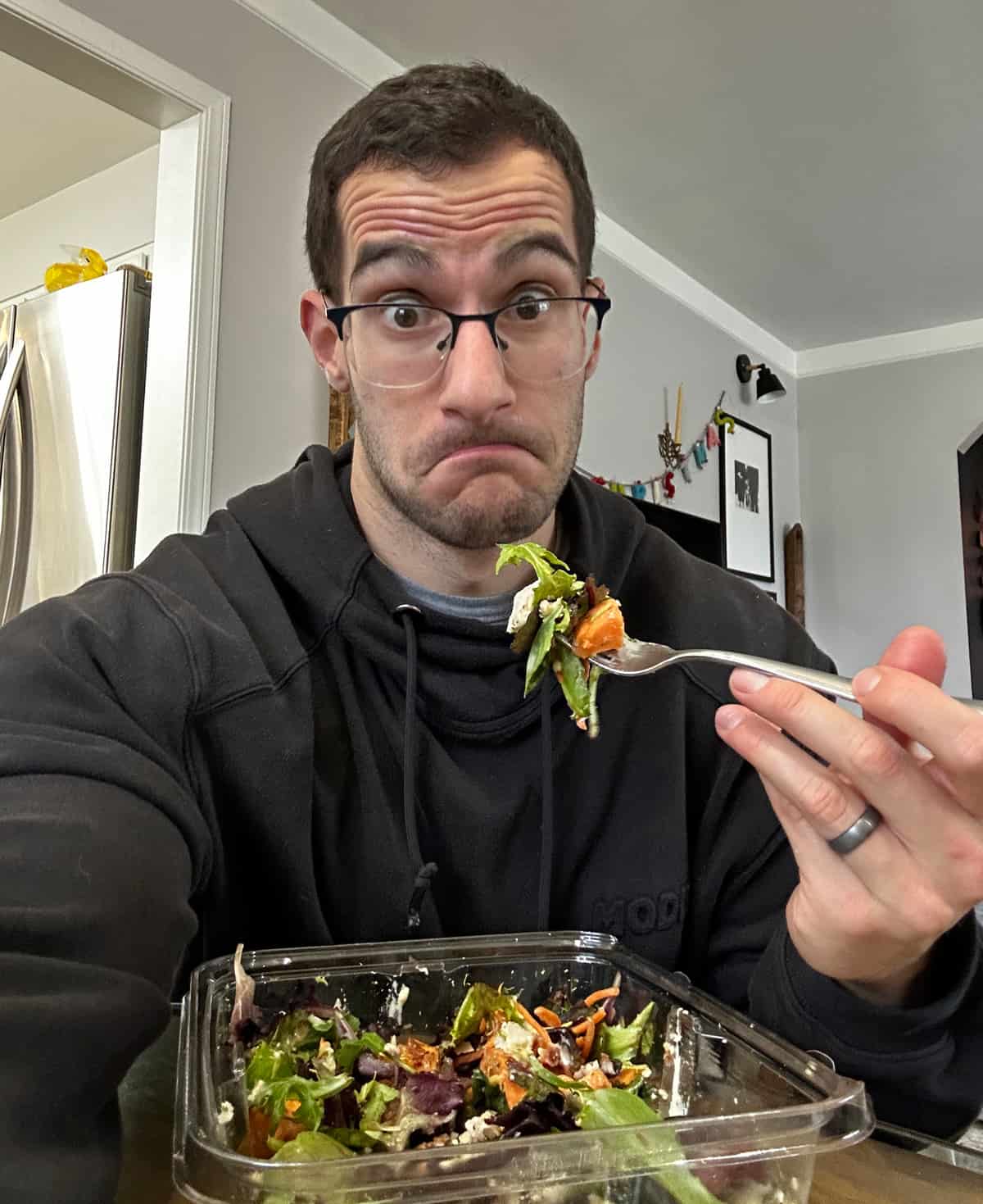 Enjoying Thistle Salad