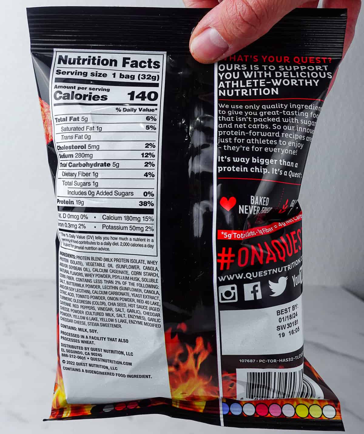 Quest chips nutrition facts